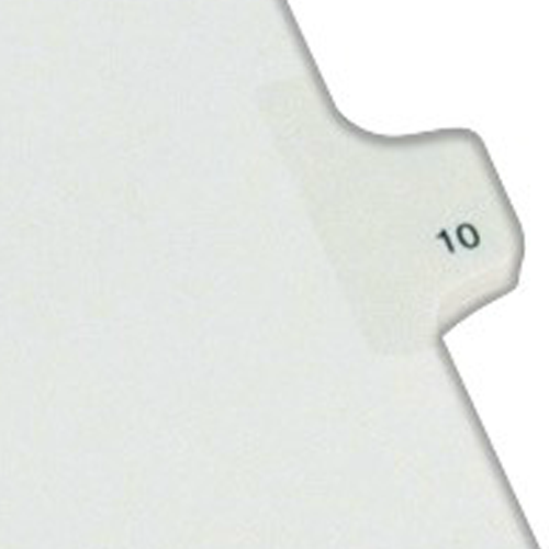 Avery 10 Individual Number Legal Index Allstate Style Dividers 25pk - 82208