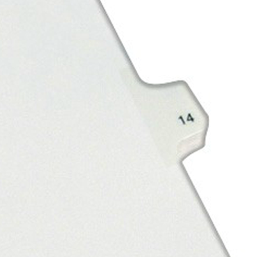 Avery 14 Individual Number Legal Index Allstate Style Dividers 25pk - 82212 - Clearance Sale - (Discontinued)
