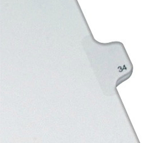 Avery 34 Individual Number Legal Index Allstate Style Dividers 25pk - 82232