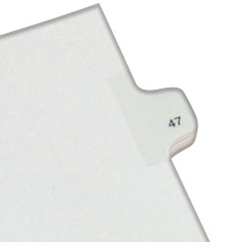 Avery 47 Individual Number Legal Index Allstate Style Dividers 25pk - 82245