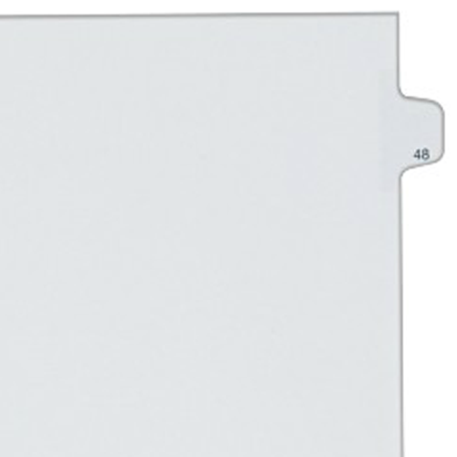 Avery 48 Individual Number Legal Index Allstate Style Dividers 25pk - 82246