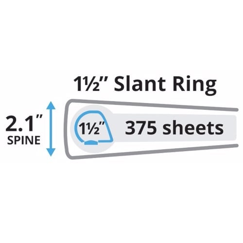 Avery 1-1/2" Black Durable Slant Ring Binders 12pk - 27350