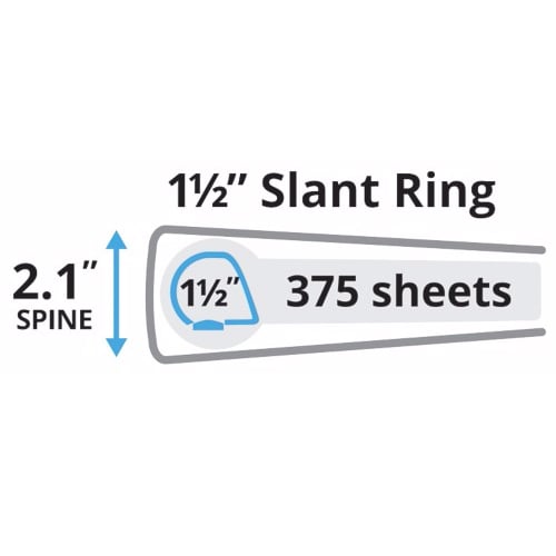 Avery 1-1/2" Black Durable Slant Ring View Binders 12pk - 17021