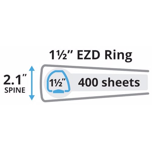 Avery 1-1/2" Black Durable EZD Ring Binders with Label Holders (12pk)