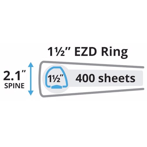 Avery 1-1/2" Black Durable EZD Ring Binders 12pk - 07401