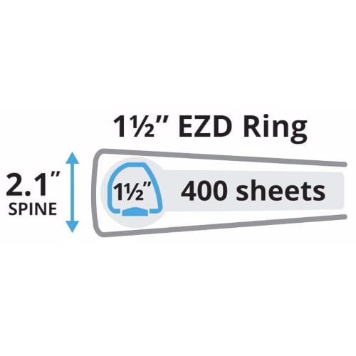 Avery 1-1/2" Black Durable View Binders with EZD Rings 12pk - 09400