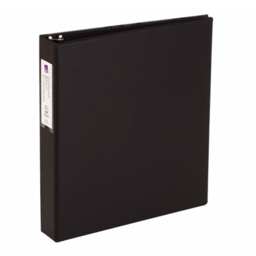 Avery 1-1/2" Black Economy Round Ring Binders w/ Label Holders 12pk - 4401
