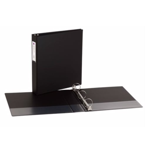Avery 1-1/2" Black Economy Round Ring Binders w/ Label Holders 12pk - 4401