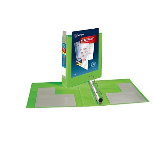 Avery Chartreuse Heavy-Duty View Binders with Locking One Touch EZD Ring