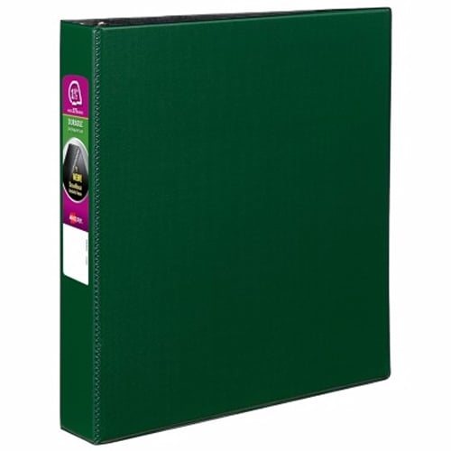 Avery 1-1/2" Green Durable Slant Ring Binders 12pk - 27353 - Clearance Sale