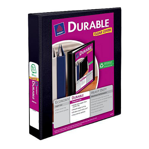 Avery 1-1/2" Black Durable Slant Ring View Binders 12pk - 17021