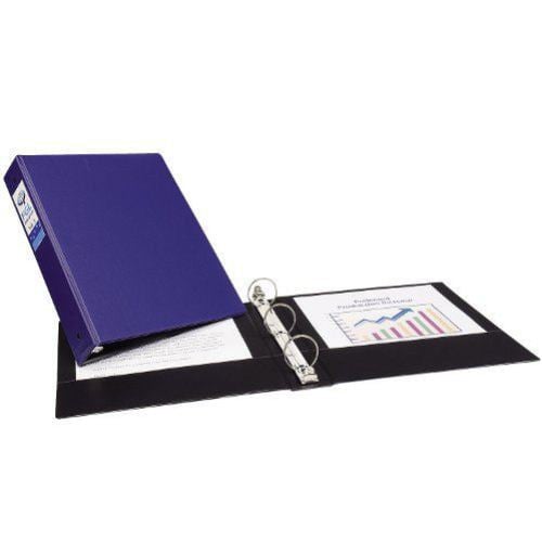 Avery 1-1/2" Blue Economy Round Ring Binders with Label Holders 12pk - 4400