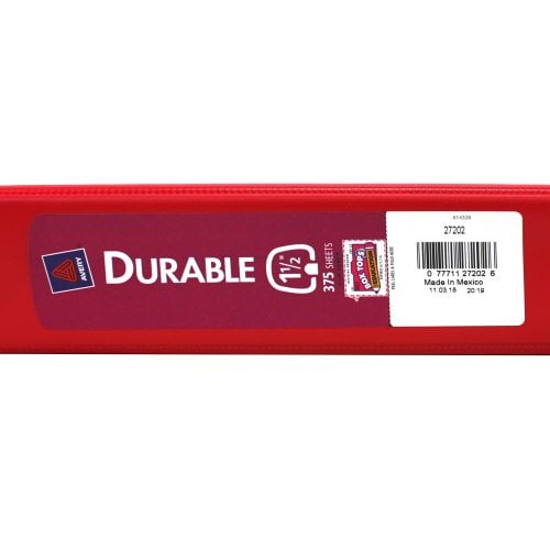 Avery 1-1/2" Red Durable Slant Ring Binders 12pk - 27202