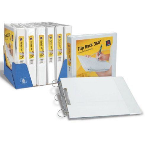 Avery 1-1/2" White Flip Back 360 View Binders (12pk) - 17570