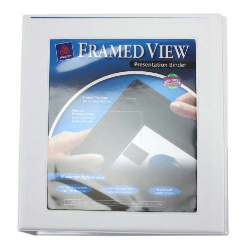 Avery 1-1/2" White Framed One Touch EZD Ring View Binders 12pk-68060