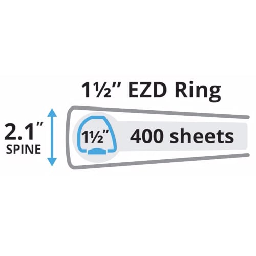 Avery 1-1/2" White Durable View Binders with EZD Rings 12pk - 09401