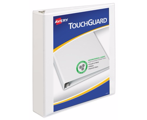 Avery White Touchguard Antimicrobial Binders