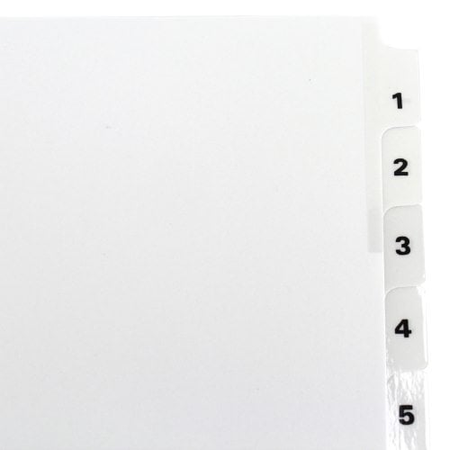 Avery 1-10 tab 11" x 8.5" Classic Black and White Dividers - 11134 - Clearance Sale