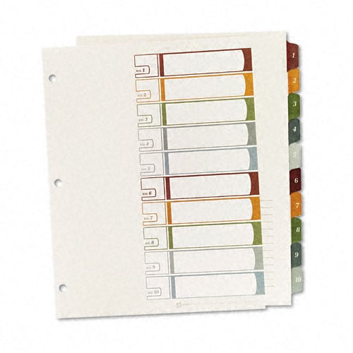 Avery 1-10 tab 11" x 8.5" Executive Multicolor Dividers - 11277