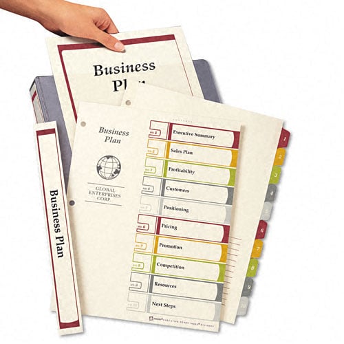 Avery 1-10 tab 11" x 8.5" Executive Multicolor Dividers - 11277