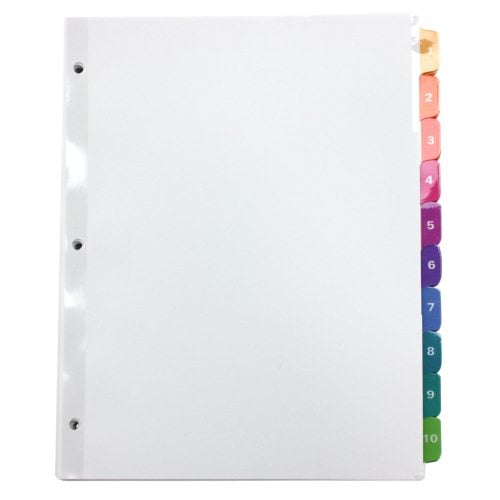 Avery 1-10 tab 11" x 8.5" Contemporary Multicolor Dividers 6pk - 11188