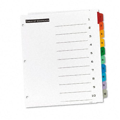 Avery 1-10 tab Office Essentials Table 'N Tabs Dividers - 11671 - Clearance Sale
