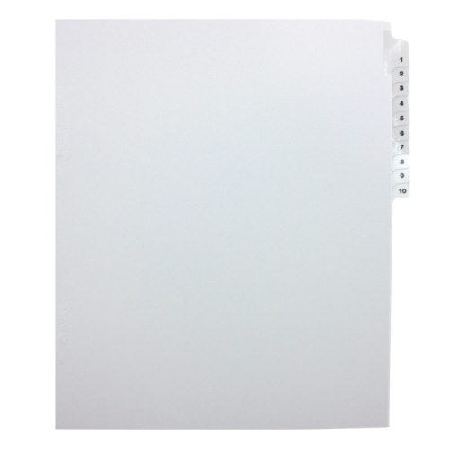 Avery 1-10/TOC Legal 11" x 8.5" Avery Style Collated Dividers - 11381