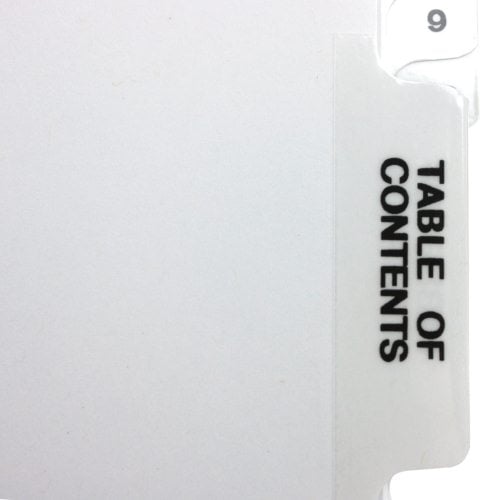 Avery 1-10/TOC Legal 11" x 8.5" Avery Style Collated Dividers - 11381