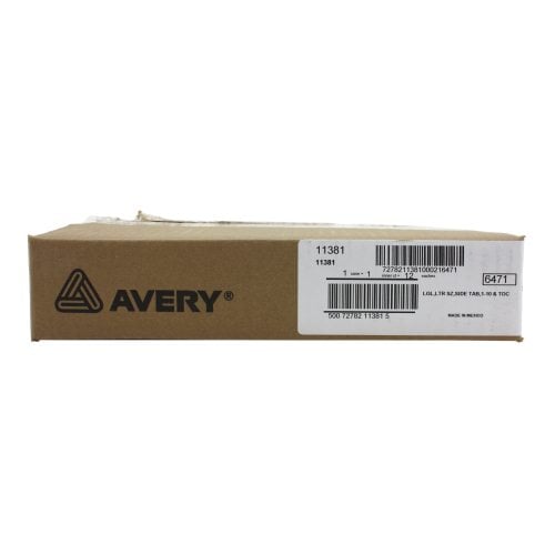 Avery 1-10/TOC Legal 11" x 8.5" Avery Style Collated Dividers - 11381