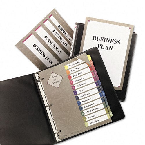 Avery 1-12 tab 11" x 8.5" Executive Multicolor Dividers - 11278