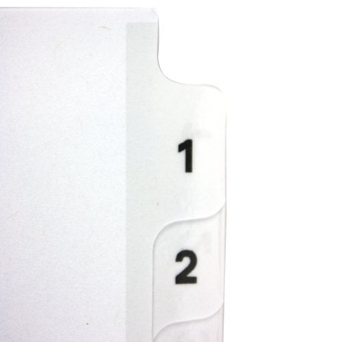 Avery 1-15 tab 11" x 8.5" Classic Black and White Dividers - 11142