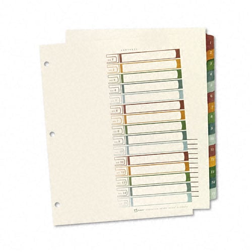 Avery 1-15 tab 11" x 8.5" Executive Multicolor Dividers - 11279