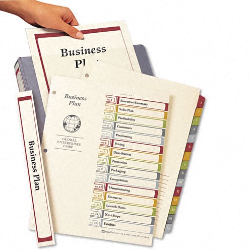 Avery 1-15 tab 11" x 8.5" Executive Multicolor Dividers - 11279