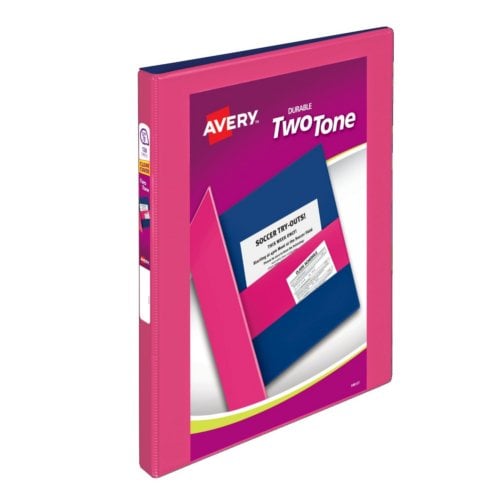 Avery 1/2" Assorted Two-Tone Durable Slant Ring View Binders 12pk - 17241
