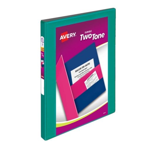 Avery 1/2" Assorted Two-Tone Durable Slant Ring View Binders 12pk - 17241