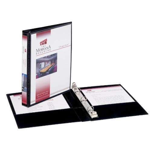 Avery 1/2" Black 5.5" x 8.5" DuraHinge Mini Durable Round Ring View Binders 12pk - 27725