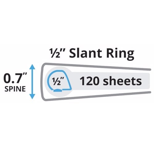 Avery 1/2" Black Durable Slant Ring Binders 12pk - 27050