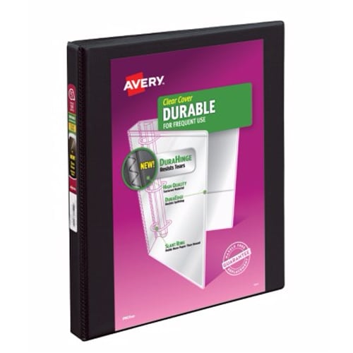 Avery 1/2" Black Durable Slant Ring View Binders 12pk - 17001