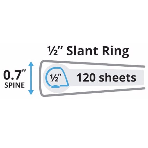 Avery 1/2" Black Durable Slant Ring View Binders 12pk - 17001
