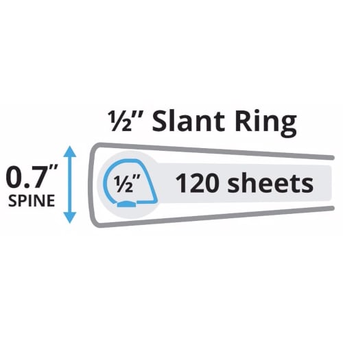 Avery 1/2" Burgundy Durable Slant Ring Binders (12pk) - 27052