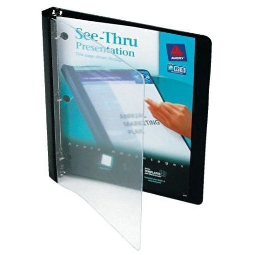 Avery 1/2" Black See-Thru Round Ring Binders 12pk - 10802