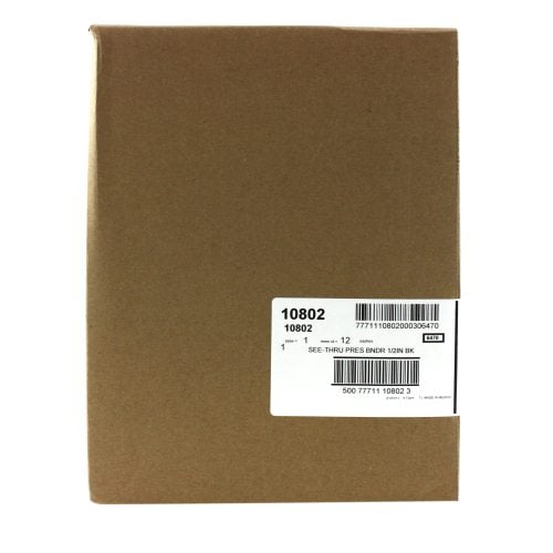 Avery 1/2" Black See-Thru Round Ring Binders 12pk - 10802
