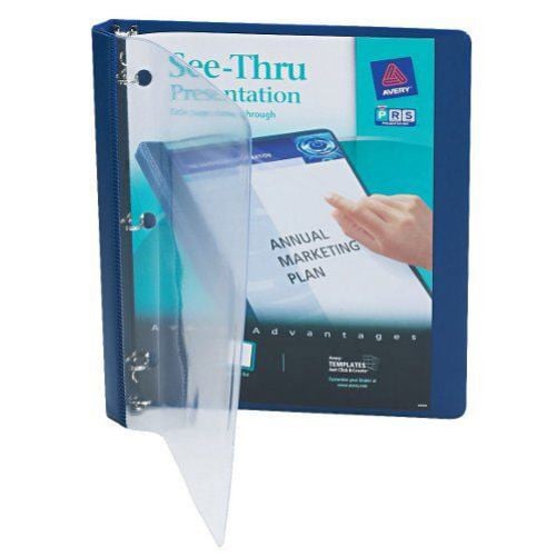 Avery 1/2" Blue See-Thru Round Ring Binders 12pk - 10801
