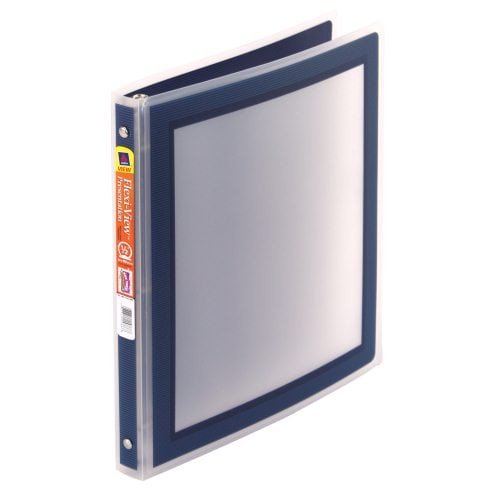 Avery 1/2" Navy Blue Flexi-View Round Ring Binders 12pk - 15766 - Clearance Sale