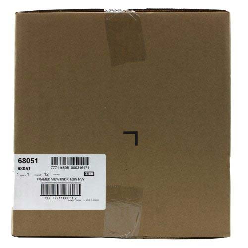 Avery 1/2" Navy Framed Gap Free Slant Ring View Binders 12pk - 68051