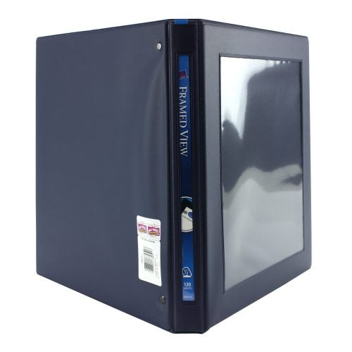 Avery 1/2" Navy Framed Gap Free Slant Ring View Binders 12pk - 68051