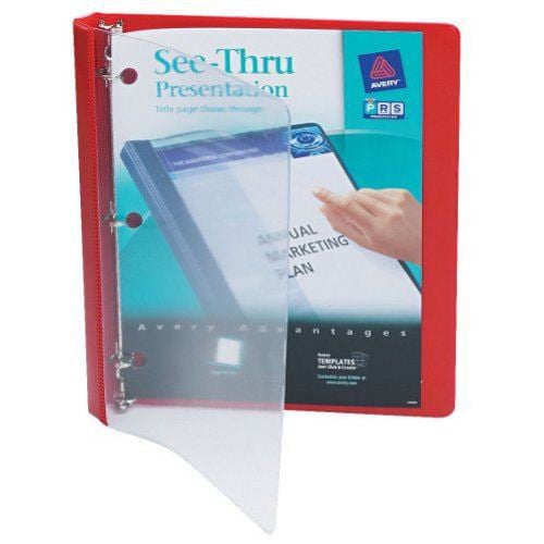 Avery 1/2" Red See-Thru Round Ring Binders (12pk) - 10803