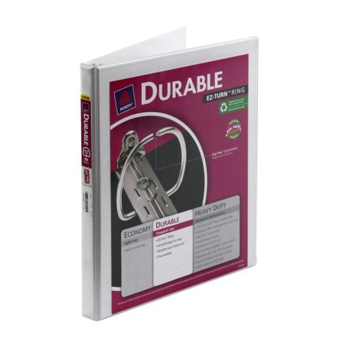 Avery 1/2" White Durable Slant Ring View Binders 12pk -17002