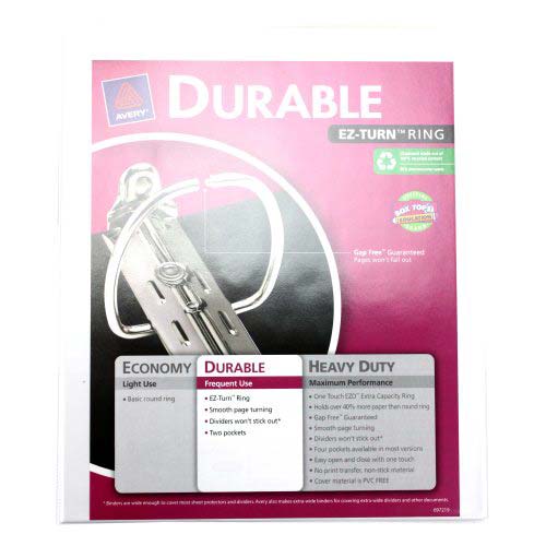 Avery 1/2" White Durable Slant Ring View Binders 12pk -17002