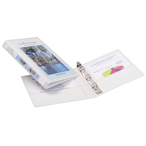 Avery 1/2" White 5.5" x 8.5" DuraHinge Mini Durable Round Ring View Binders 12pk - 27726